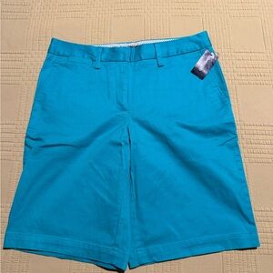 Lands End Ladies Midrise Shorts Maritime Teal Size 6 NWT